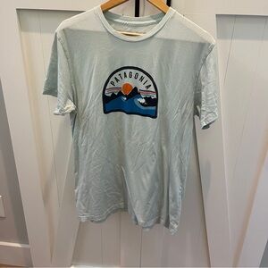 Patagonia Boardie Badge Organic Cotton T-Shirt Men’s L Outdoor Made In USA